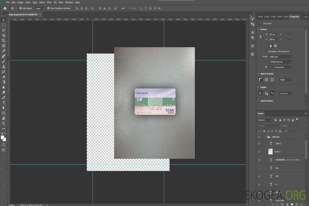 Turkménistan Halkbank visa carte électronique photolook avant template